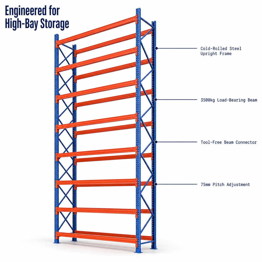 Industrial Metal Warehouse Racking System Drive Pallet Storage Drive-In Pallet Rack Shelves for Industrial