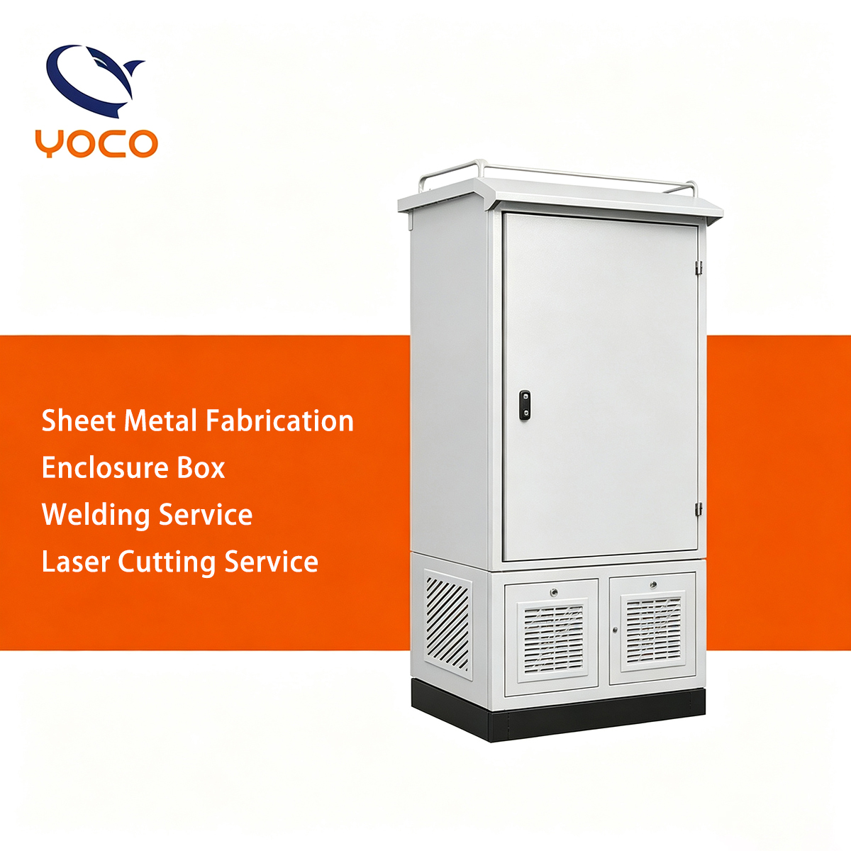 Yoco OEM ISO9001 Certified Sheet Metal Fabrication Service Outdoor 19 Inch Rack Cabinet Enclosure Steel Server Network Equipment