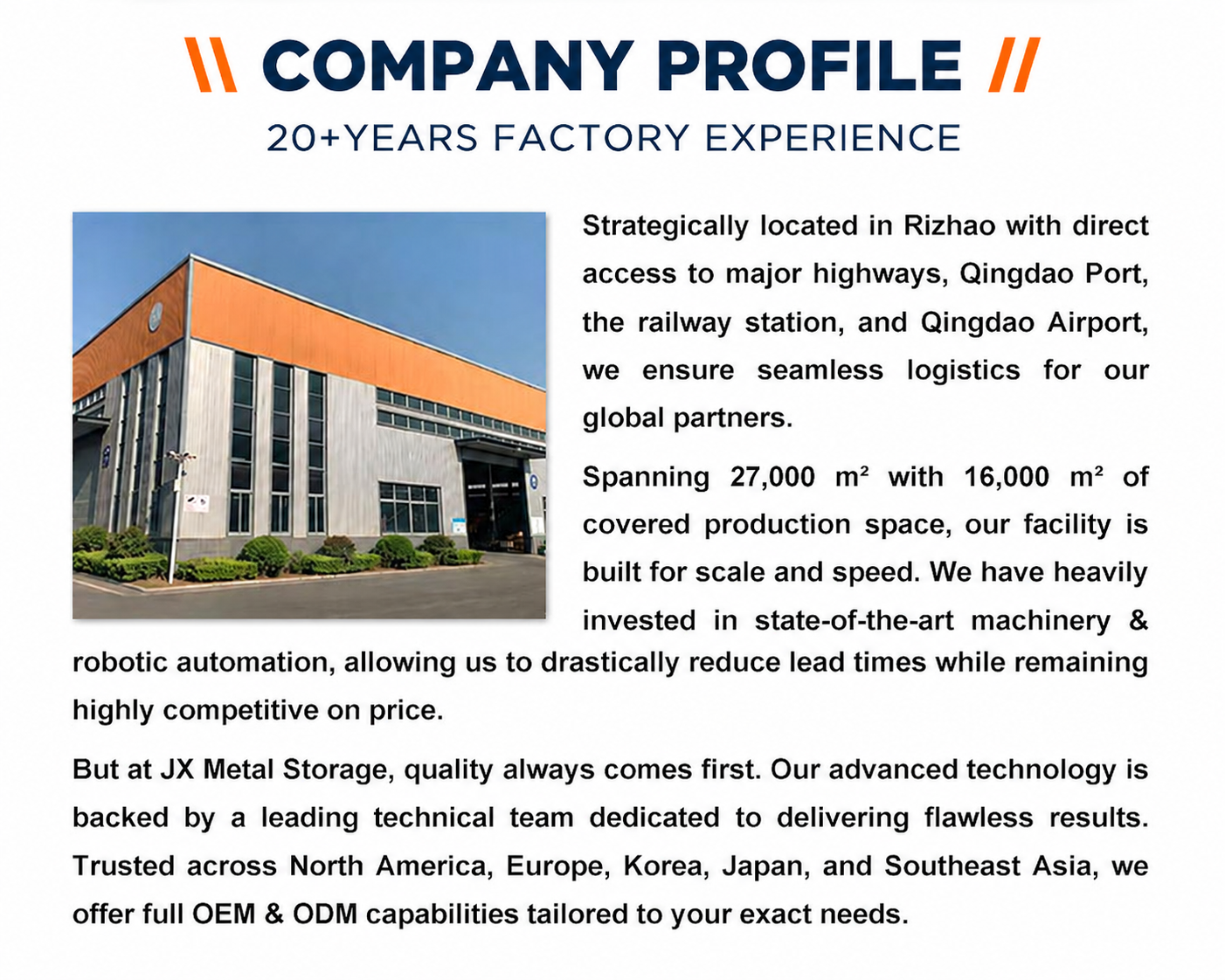 Manufacturing and Construction Details