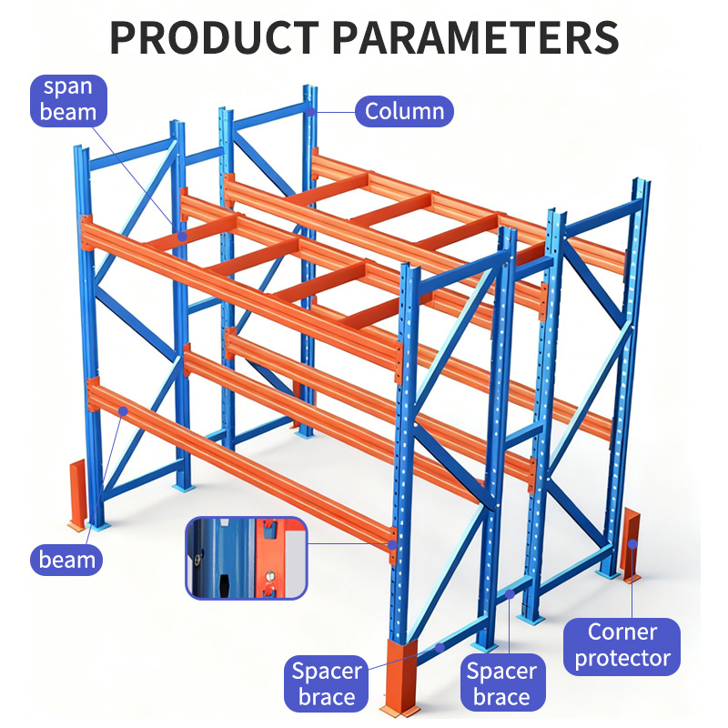 YueYang Heavy-duty Cold Rolled Steel 3-Layer Epoxy Powder Coated High-Bay Multi-Level Pallet Racking Warehouse Rack Cold Chain