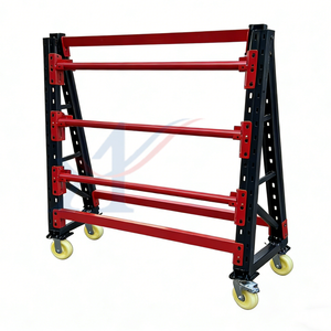 Adjustable Industrial Roller Storage Rack With Wheels