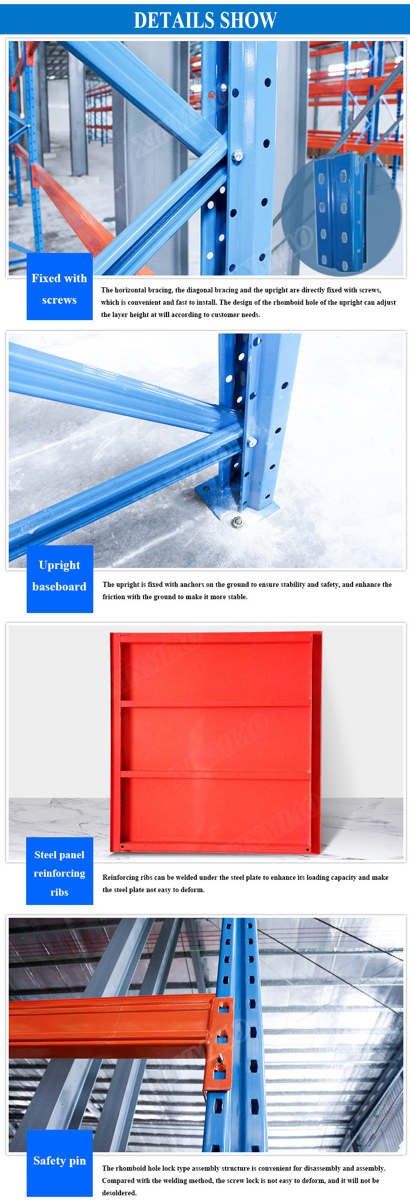 Heavy Duty Storage Rack Structure Detail 3