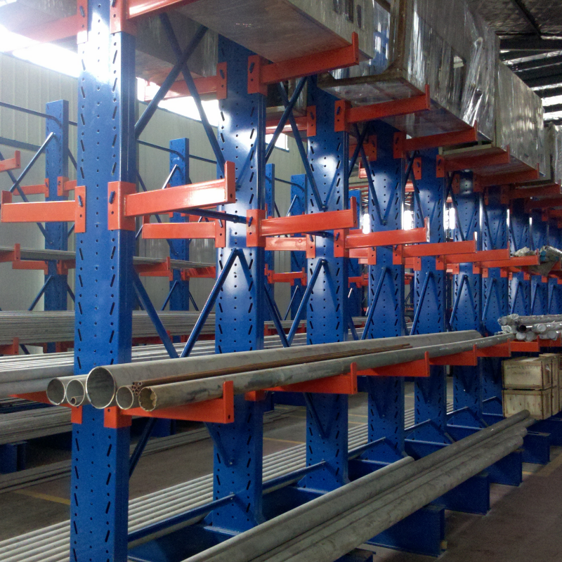 Adjustable Arm Height Heavy Load Bearing Cantilever Rack Solid Wood Timber Pallet Free Storage Cantilever Racking