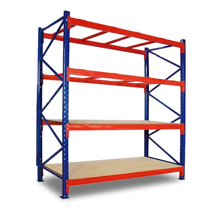 Industrial Boltless Light Duty Steel Shelving, Adjustable 4-Tier Warehouse Picking Rack System