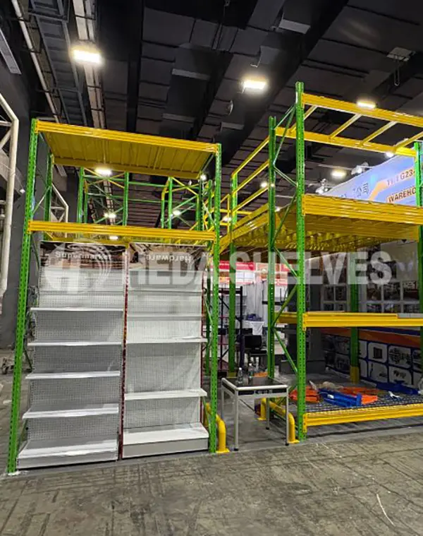 Global buyers examining upright beam connection security