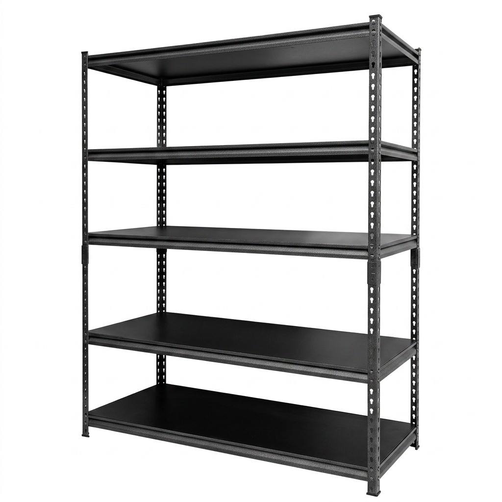 Burst Silver Finish 5 Shelf Steel Display Storage Rack 200kg Capacity MDF Shelving Unit For Supermarket Goods Shelf
