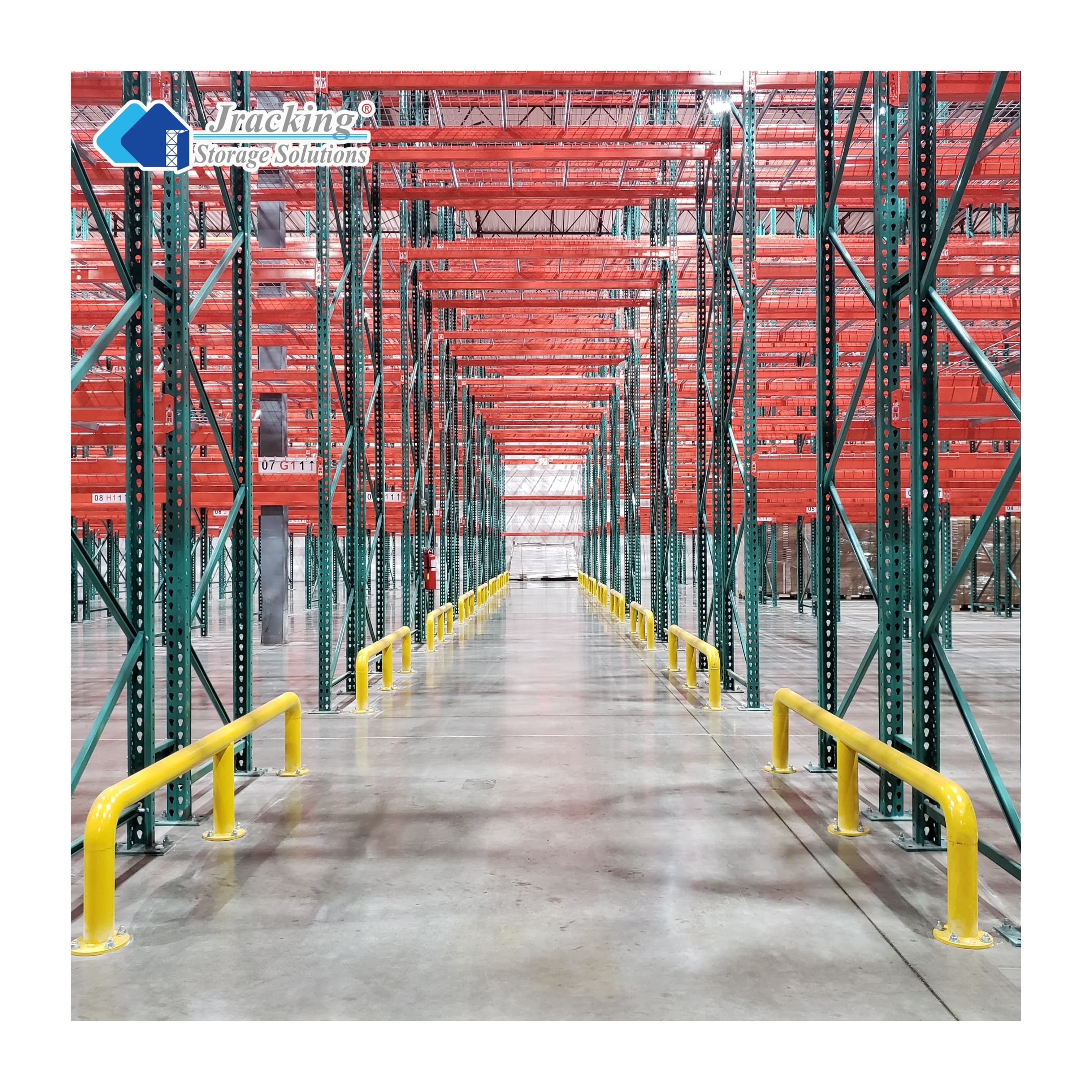 Jracking Vertical Warehouse Storage Shelving Rack Heavy-Duty Steel Teardrop Pallet Racking for Logistics Centers