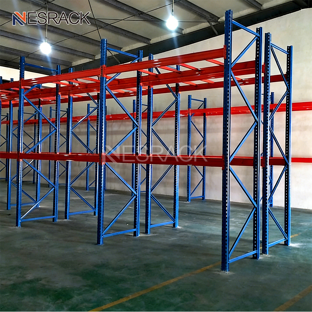 High Density Heavy Duty Galvanized Steel Adjustable Durable Double Deep Industrial Warehouse Pallet Racking System