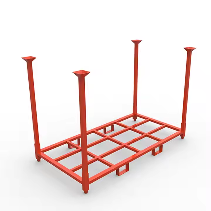 Industries Warehouse Customized Blue Pallet Steel Flat Plate Foldable Stack Fabric Storage Tire Rack Stacking Racks