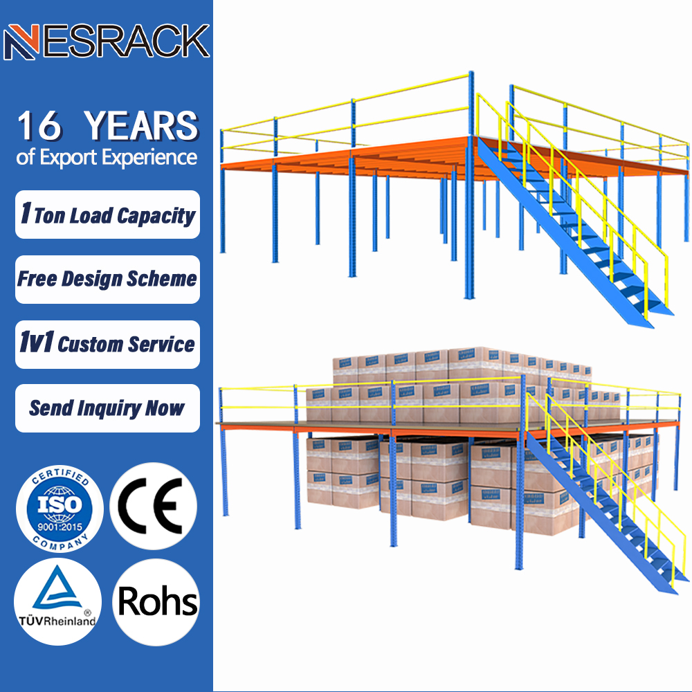 Warehouse Heavy Duty Loft Platform Stacking Racks Storage Attic Rack Pallet Racking Mezzanine Floor Rack