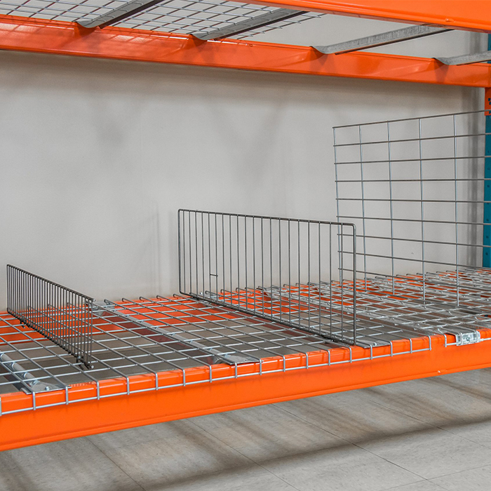 Galvanized Snap in Pallet Rack Bay Vertical Wire Mesh Dividers