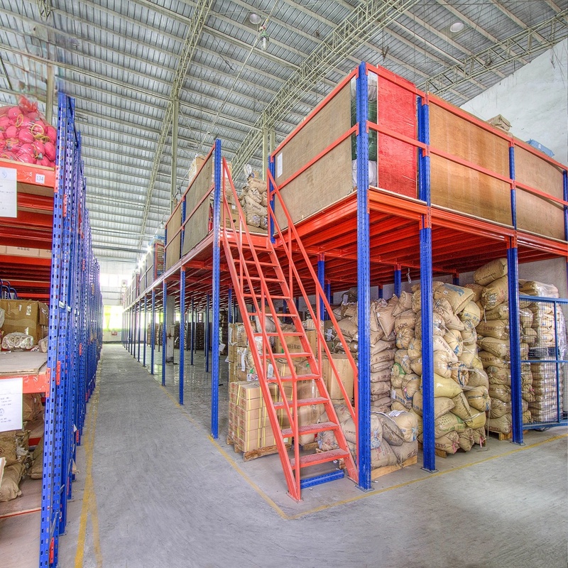 Adjustable Selective Storage Rack Durable Anti-Rust Steel Mezzanine Warehouse Rack/Floors Optimal Metal Storage Solutions