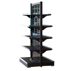 Double Sided Metal Supermarket Gondola Shelving
