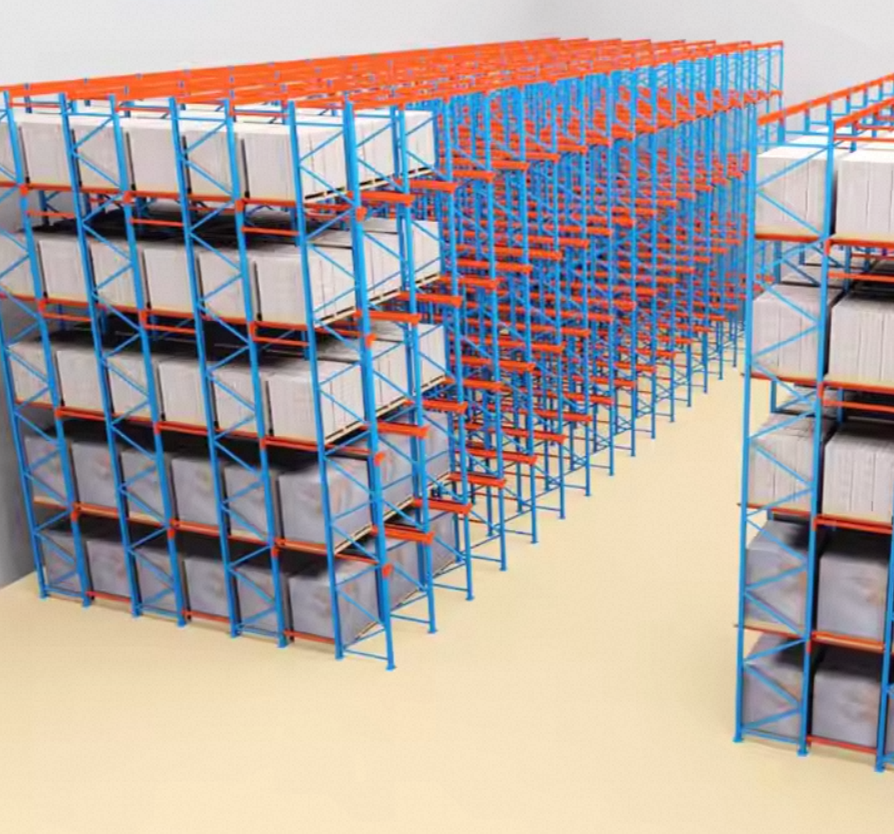Heavy Duty Double Deep Selective Pallet Racking Drive-In Shelves Hot-Dip Galvanized Anti-Corrosion Warehouse Rack Bulk Order 30%