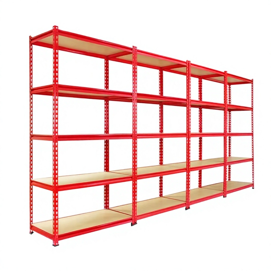 Huisen Heavy Duty 5 Tier Adjustable Boltless Steel/Durable Iron/Metal Shelving Commercial Warehouse Storage Rack