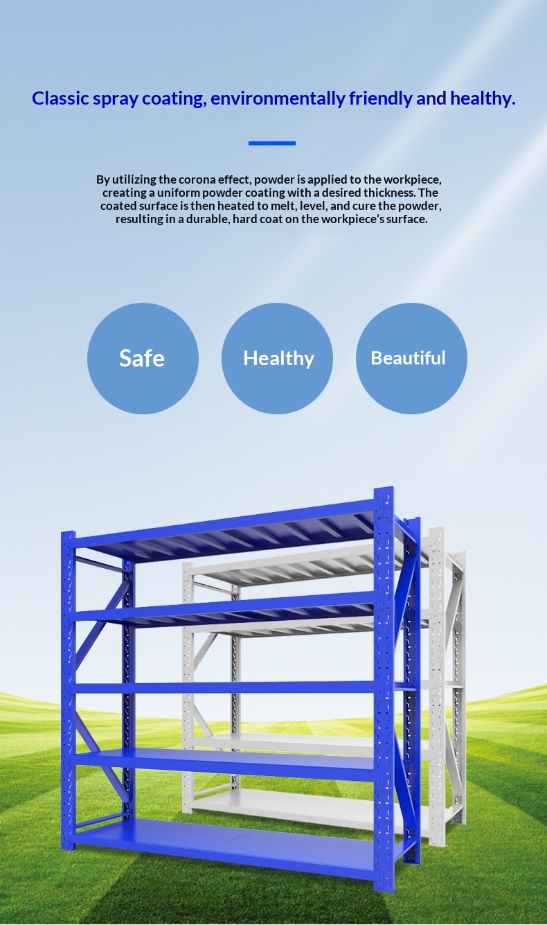 Multi-tier Light Medium Heavy-Duty Warehouse Shelving; Steel Racking Storage Rooms; Thickened Floor-Standing Storage Racks China