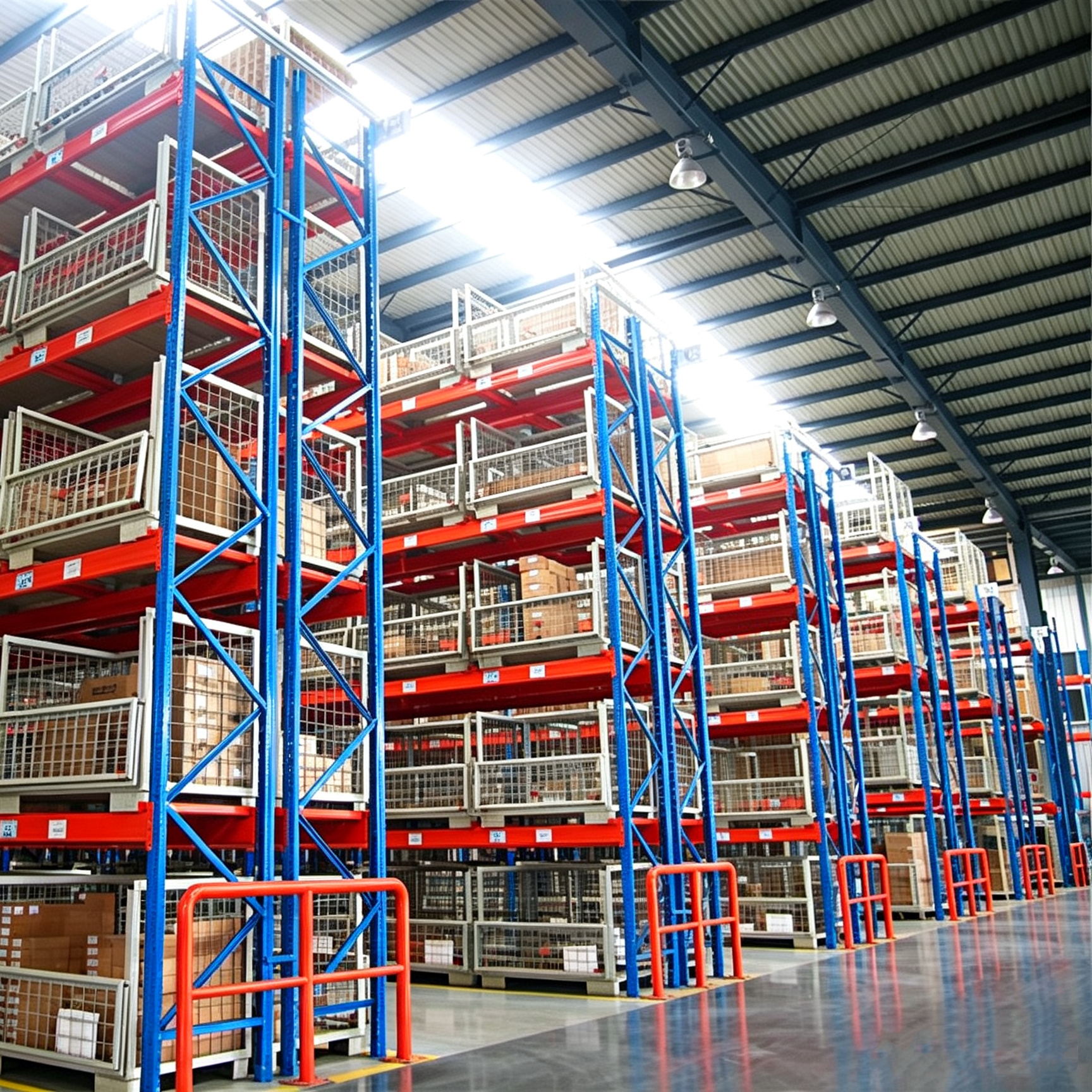 American Standard Pallet Rack 1000kg-3000kg High Load Capacity Multi-Level Adjustable Heavy Duty Selective Pallet Racking System