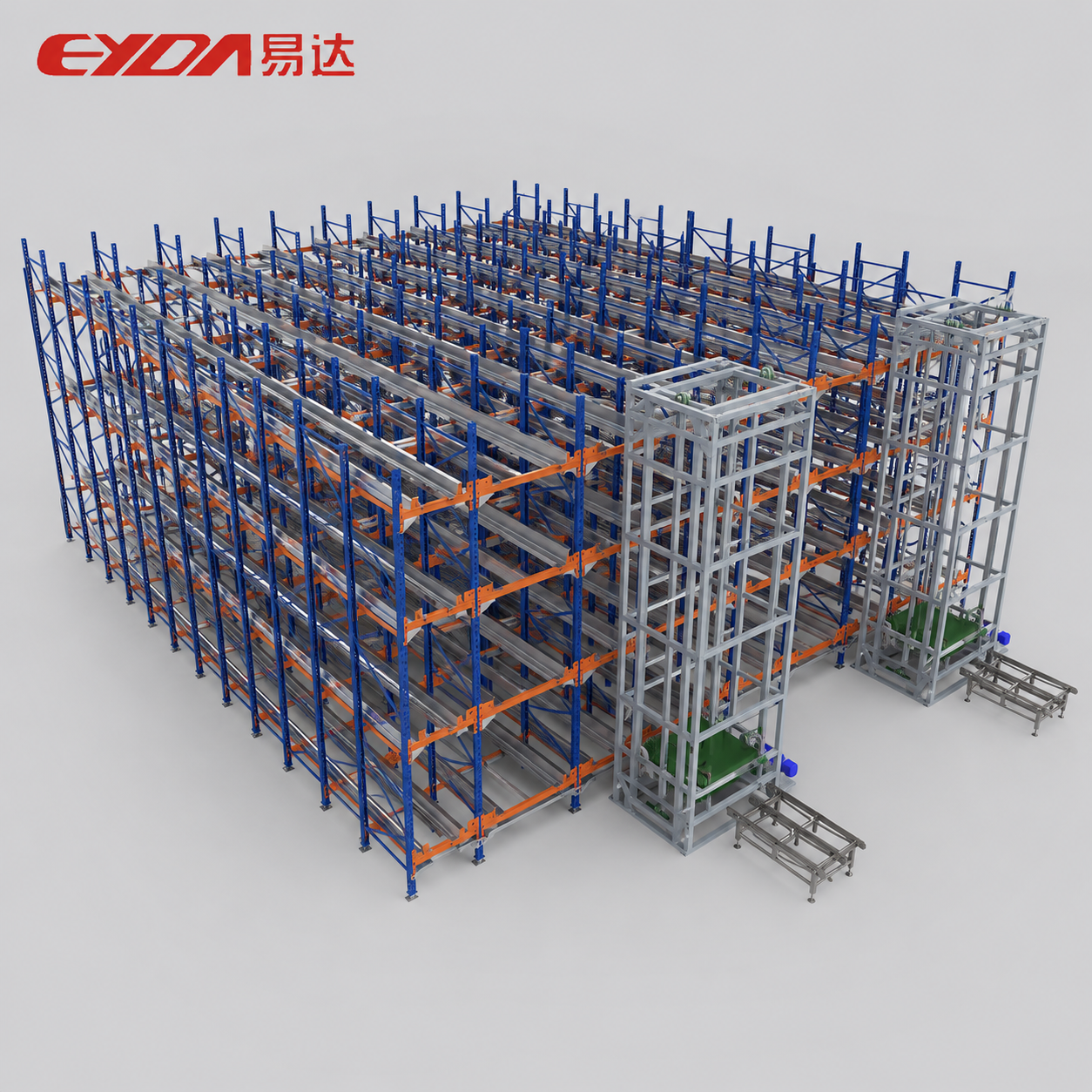 Intelligent Heavy Load Steel/Iron Anti-Rust Mezzanine Rack Multi-Level Automated Warehouse Pallet Shuttle Racking System