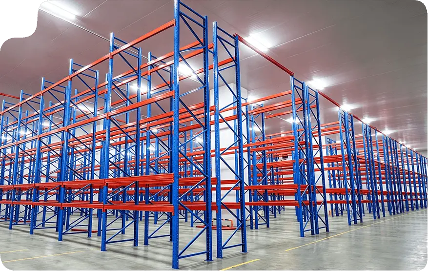 High-bay Very Narrow Aisle Racking in cold storage warehouse