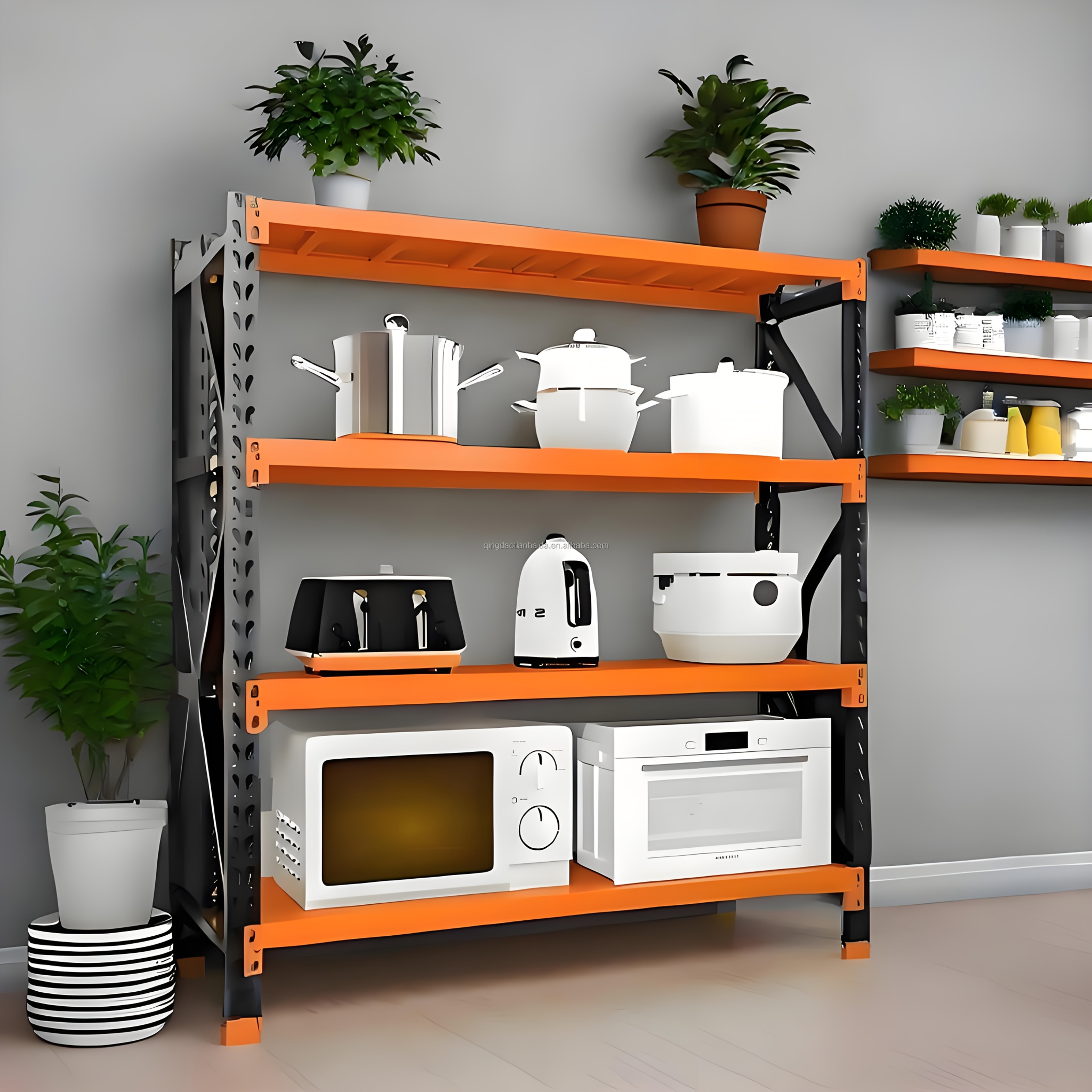 Boltless Adjustable Heavy-Duty Steel Rack Storage System 200kg Capacity Per Layer, for Warehouse &amp; Industrial Stacking