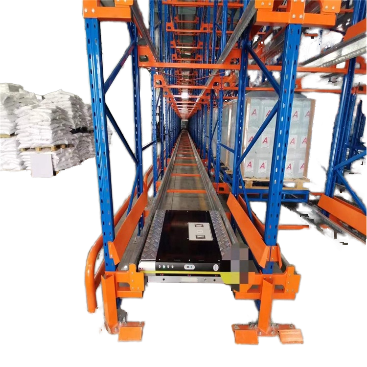 Automated Radio Shuttle Rack High Density Warehouse Storage System 2 Way Pallet Racking FIFO LIFO for Boxed Goods