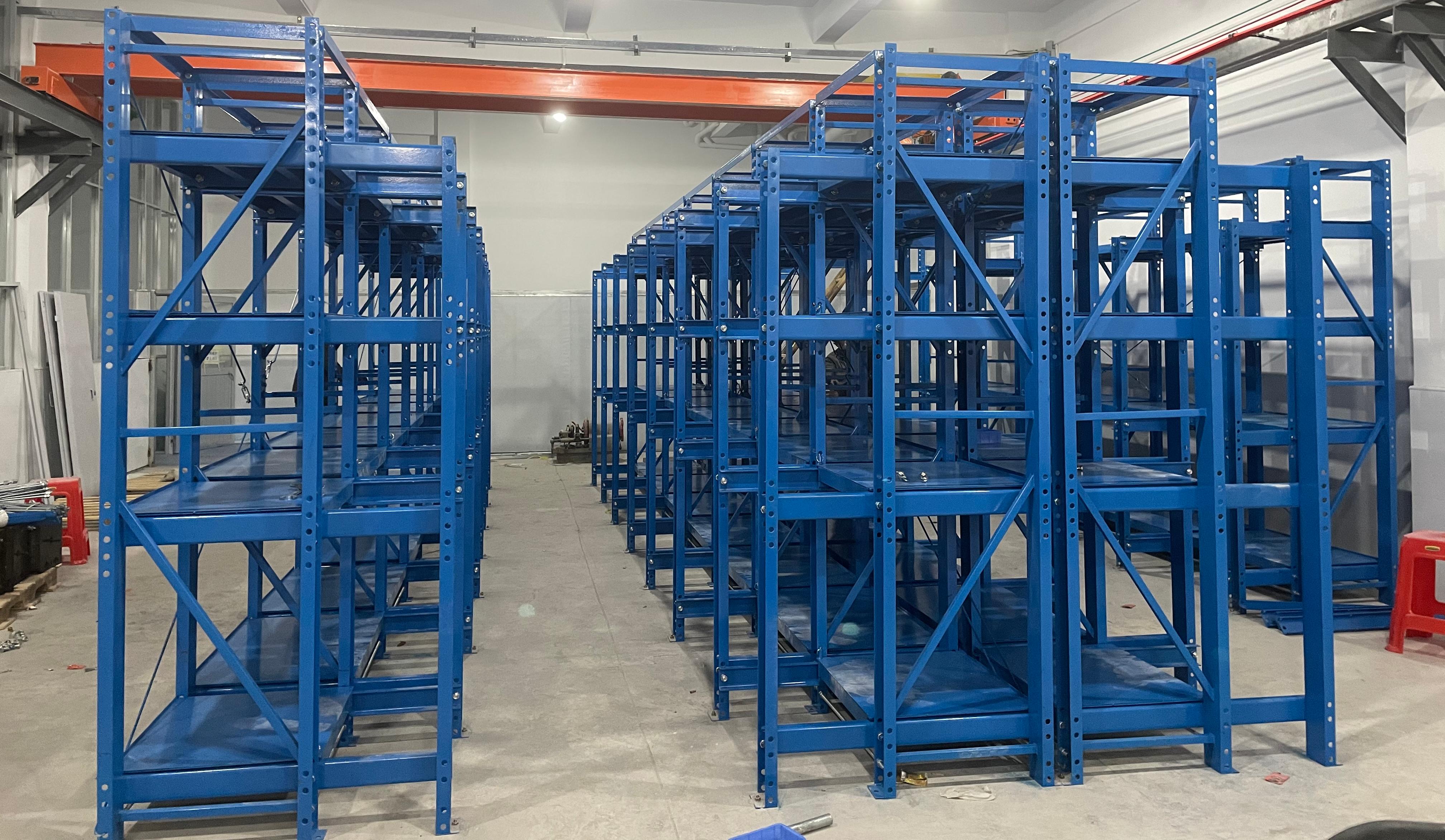 Warehouse Racking Shelving System Steel Powder Coated Adjustable Mold Racking Storage for Small Large Molds Strong Load-bearing