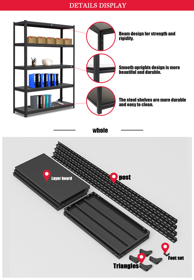 boltless shelf details