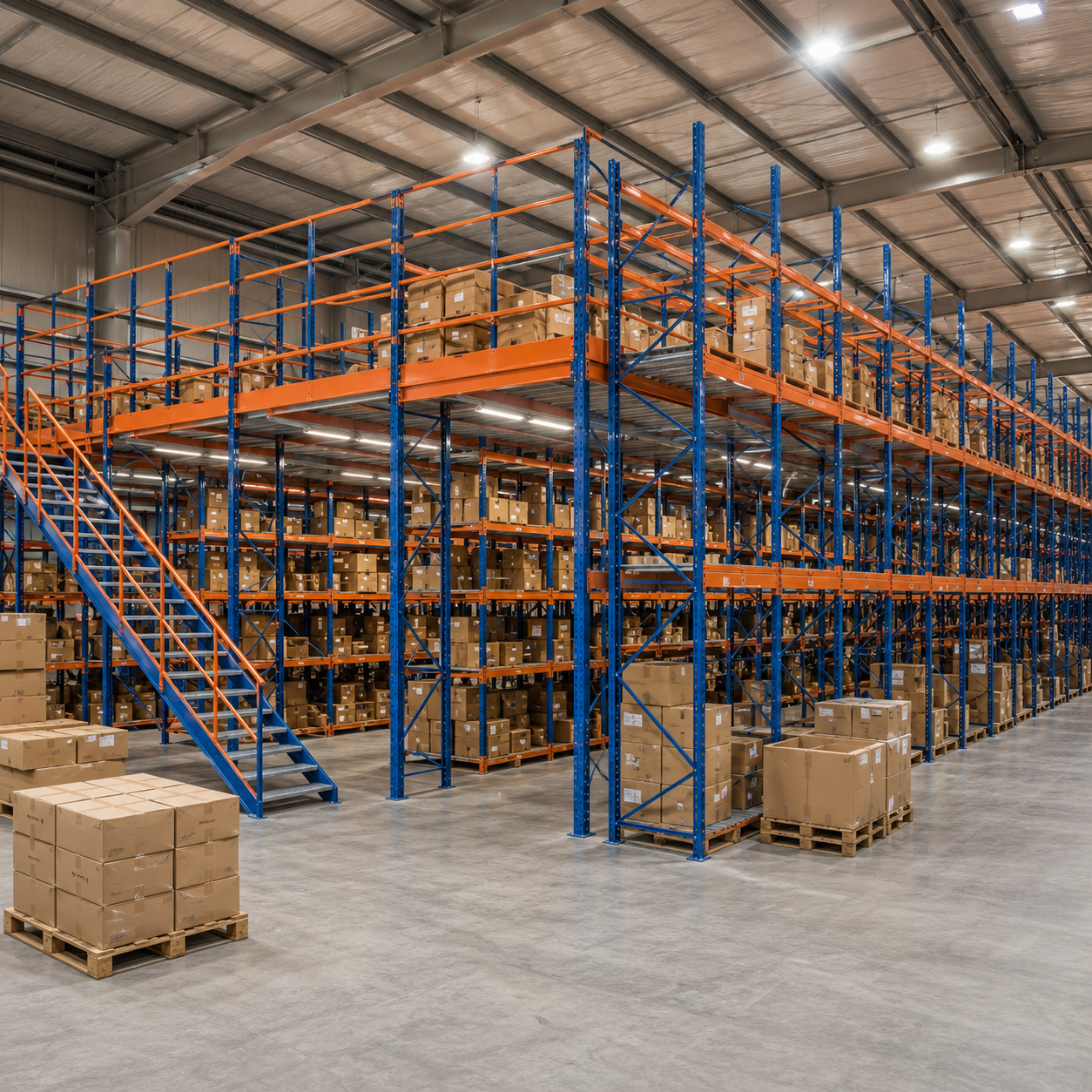 Assembled Metal Heavy Duty Multi Tier Storage Steel Floor Mezzanine Platform System Pallet Rack Supported Mezzanine