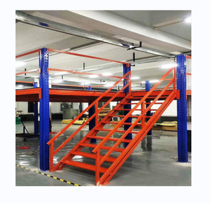 Peterack CE Certified Heavy Duty Supported Mezzanine Floor With Stair Steel Industrial Warehouse Floor Platform Pallet Racking