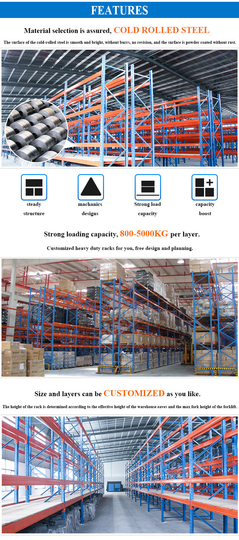 Heavy Duty Storage Rack Structure Detail 2