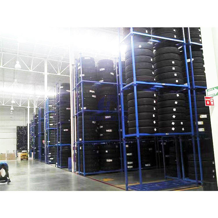 Commercial Stack Metal Pallet Racking Motorcycle Truck Stacking Shelves Spare Storage Display Tire Rack Shelf for Warehouse