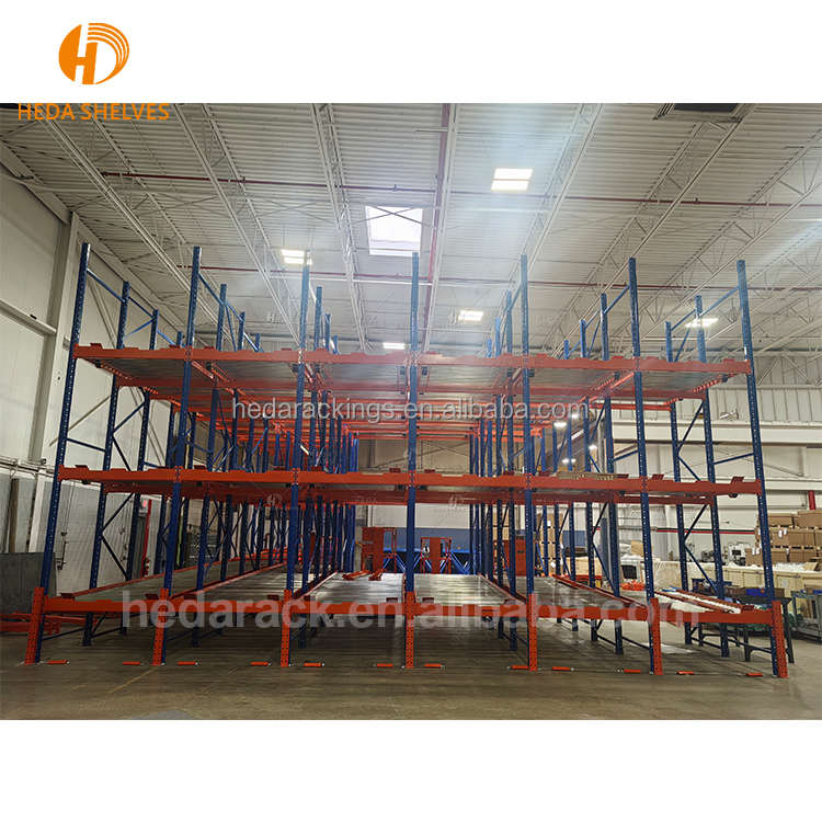 FIFO High Efficient Warehouse Storage Gravity Pallet Flow Racks Roller Rack/Pallet Flow Racking