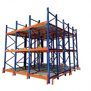 Pallet Flow Racking Gravity Roller Flow Through Rack FIFO High Density Warehouse Pallet Storage System