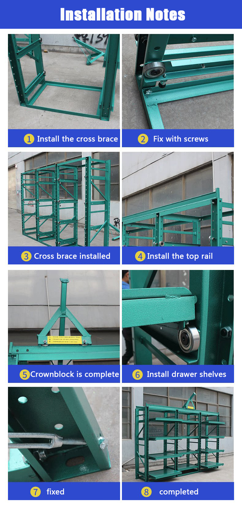 Multi Functional Mould Racking Systems Metal Storage Heaby Duty Shelves Mold Storage Racks