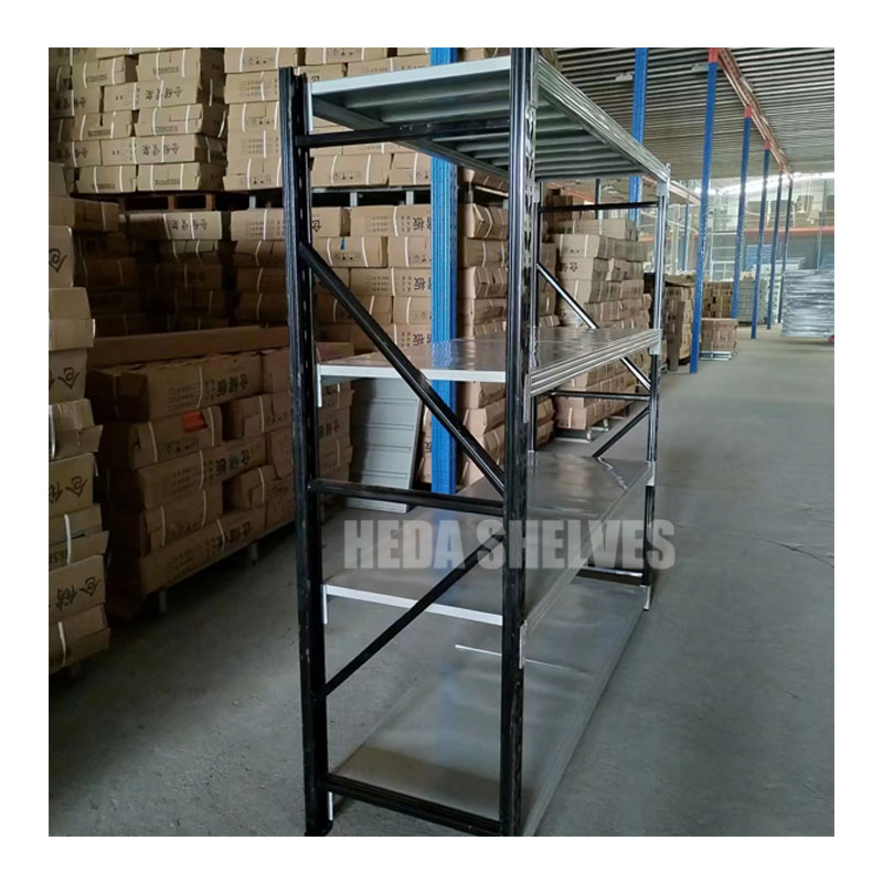 Customizable Black Warehouse Medium Duty Steel Shelving for Warehouse Storage Racks Wholesale Company