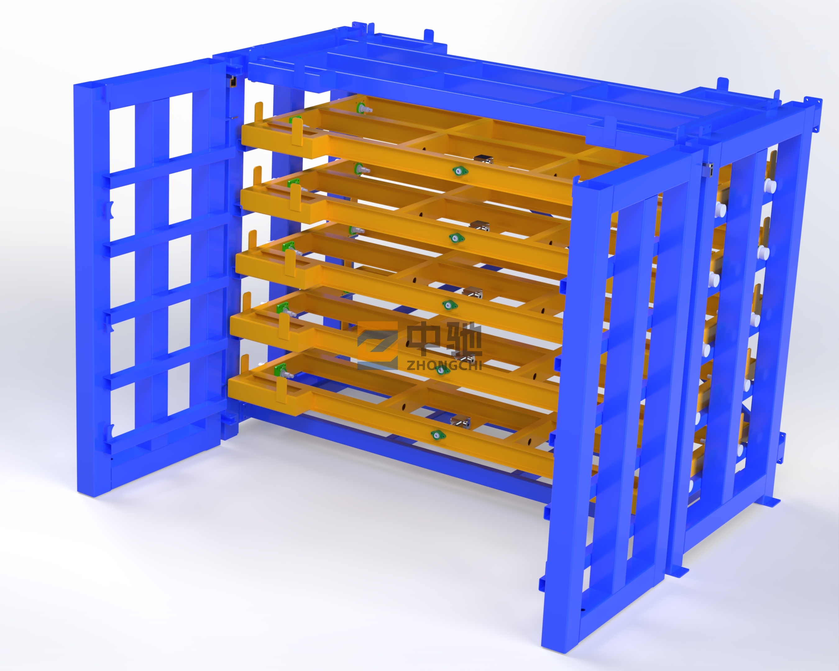 Heavy Duty Drawer Style Sheet Metal Rack Industrial Storage Rack for Workshop Material Handling