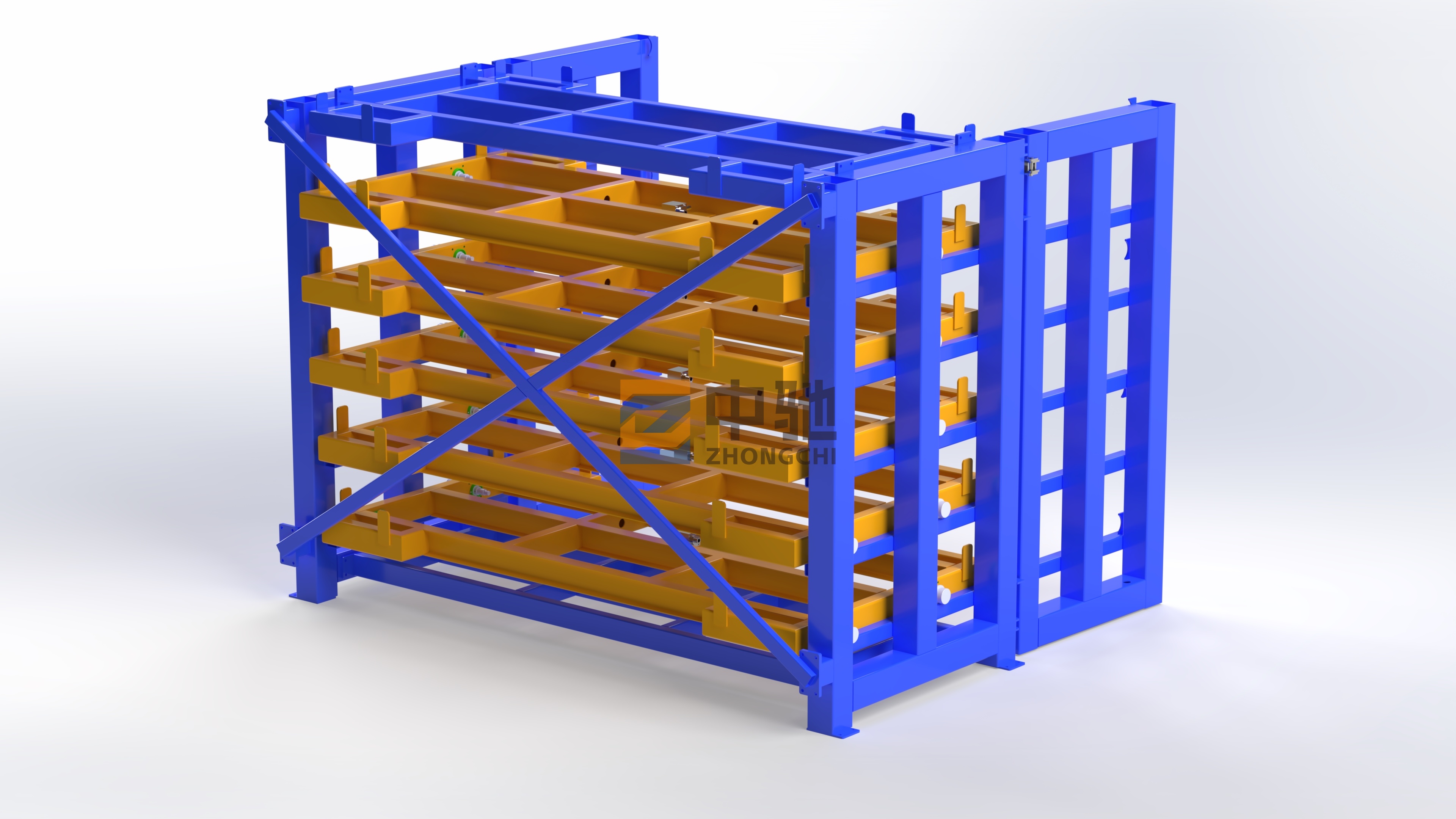 Heavy Duty Drawer Style Sheet Metal Rack Industrial Storage Rack for Workshop Material Handling
