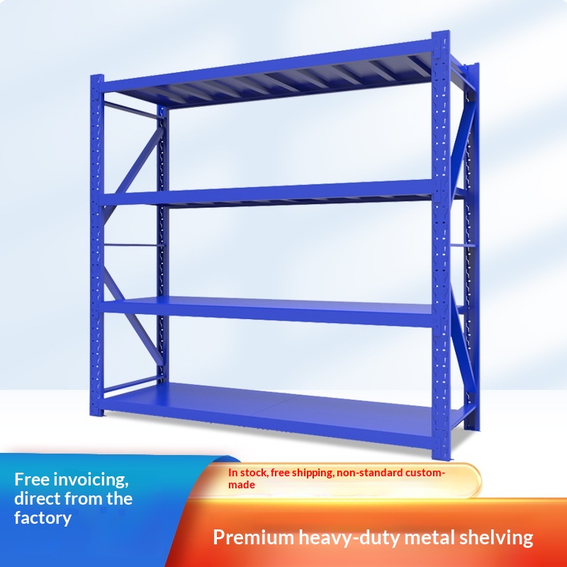 Multi-tier Light Medium Heavy-Duty Warehouse Shelving; Steel Racking Storage Rooms; Thickened Floor-Standing Storage Racks China