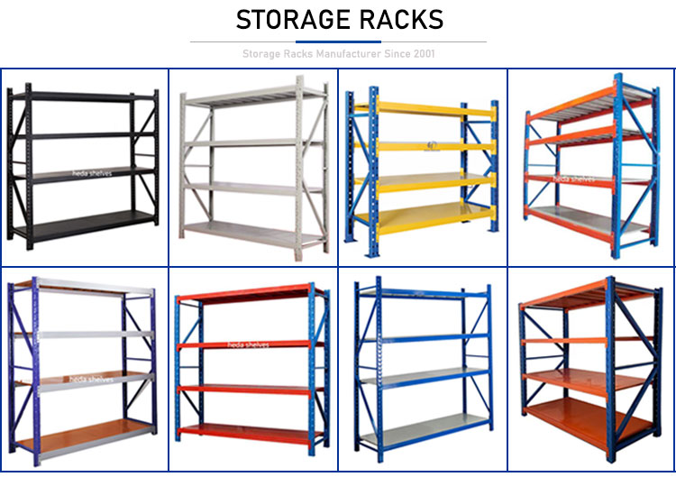 Heavy Duty Metal Garage Shelving Industrial Shelves 4 Tier Boltless Durable Shelves Warehouse Longspan Rack