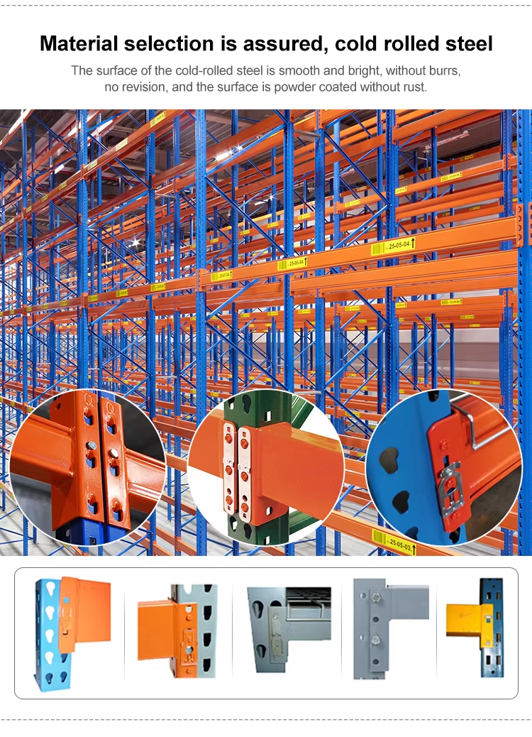 Longspan High Bay Industrial Pallet Rack Wire Mesh Deck Cold Rolled Steel Q235 Brushed Teardrop Design CE Certified 1500-4500kg