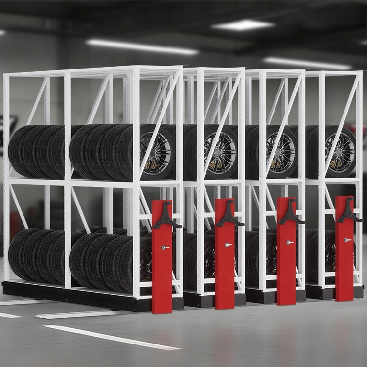 Compact Mobile Cabinet New Design Steel Manual Mass Shelf New Arrival Shelving System for Tire Mobile Racking