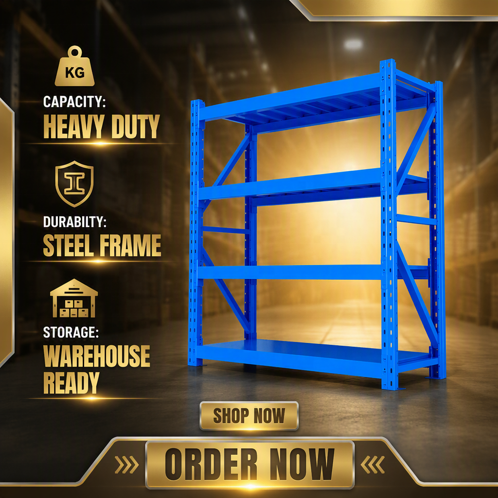 Full Container Export Adjustable Heavy Duty 800kg/Layer Steel Racks Warehouse Industrial Stack Storage Racking Shelving System