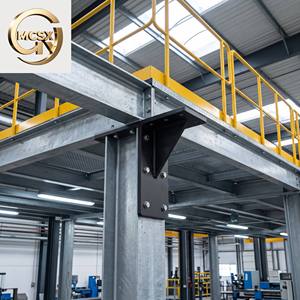 Powder-Coated Iron T-Frame Support - Custom Welded Structural Components for Industrial Shelving
