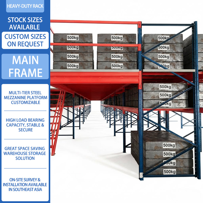 China Manufacturer Heavy Duty Cold Rolled Steel Pallet Rack System 300kg/sqm Load Capacity Boltless/Beam Type Industrial Storage