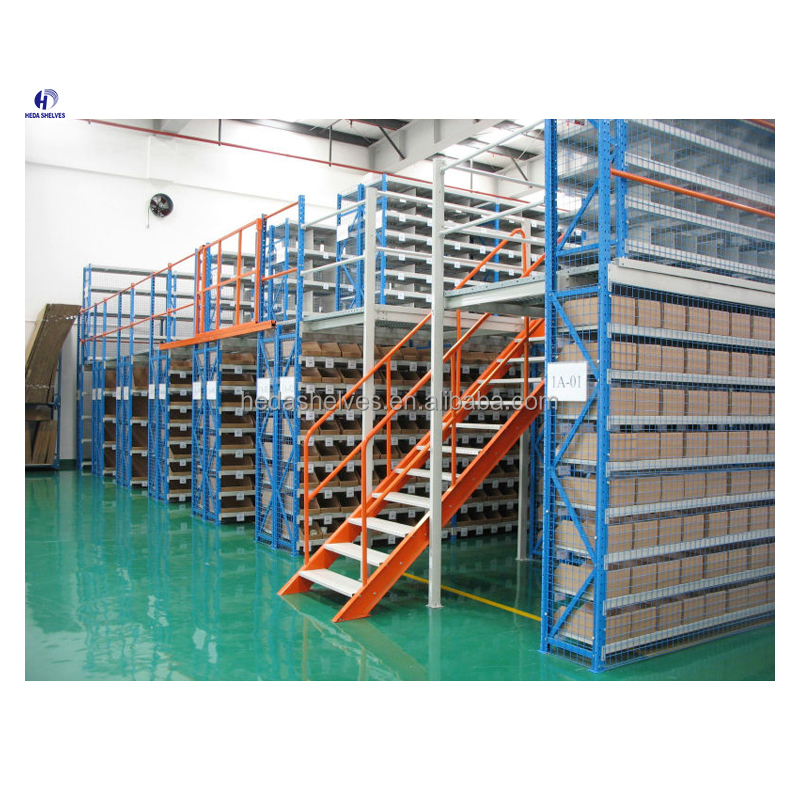 Warehouse Storage Steel Shelving System Metal Mezzanine Racking Industrial Structure Platform