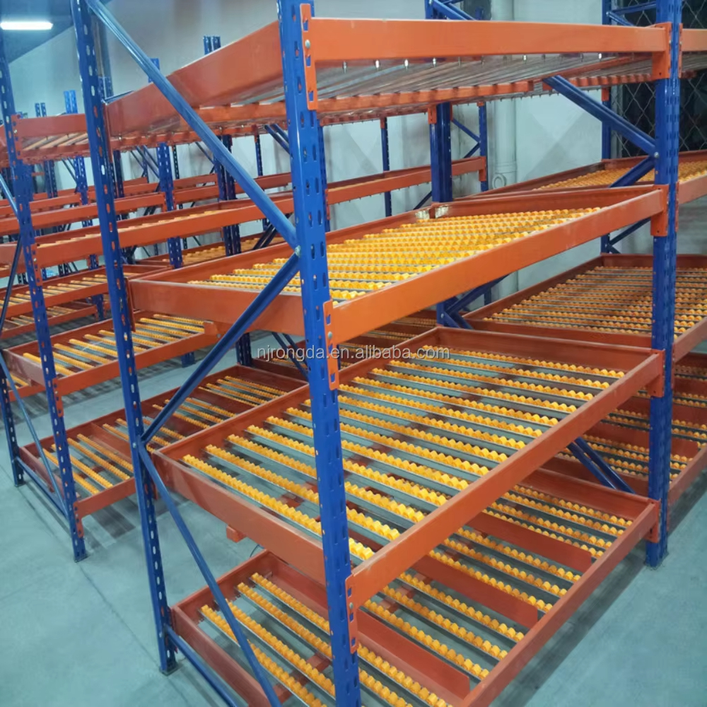 Customized Gravity Pallet Flow Rack Shelf Heavy Duty Selective Rack Steel Carton Rack