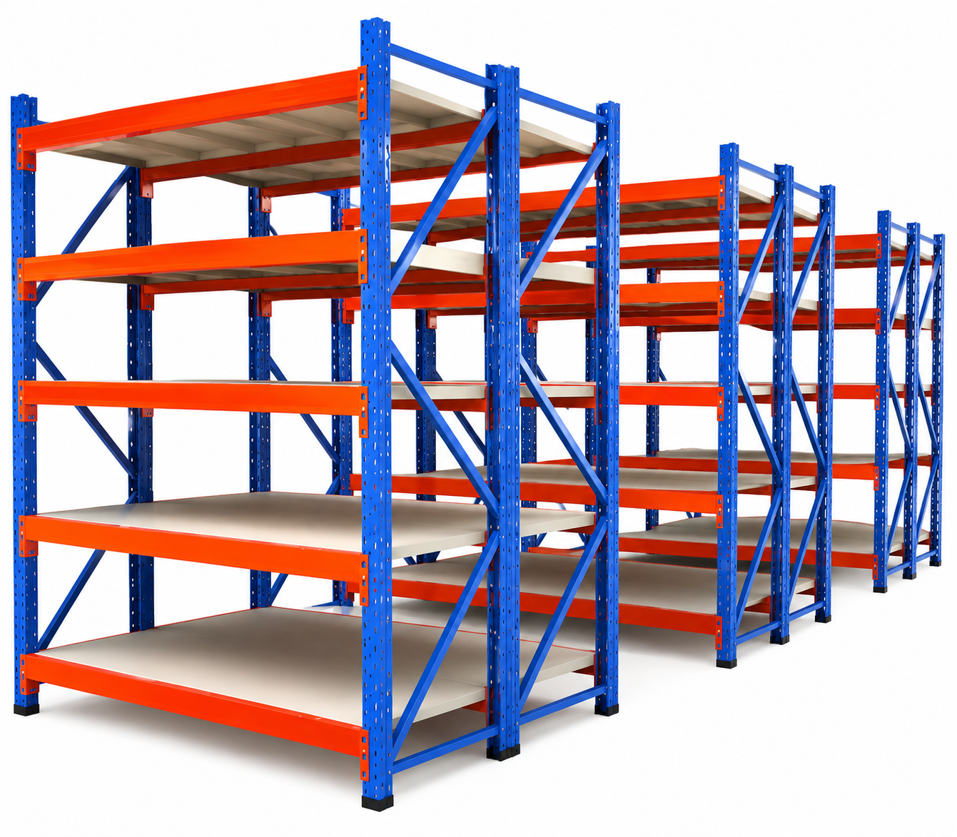 Multi-Tier 3-5 Layer Heavy-Duty Extra-Strong Load-Bearing Industrial Steel Storage Racks for Home &amp; Warehouse