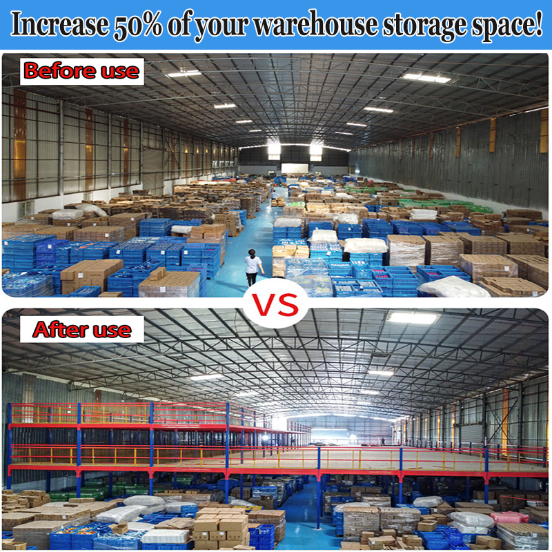 Heavy Duty Mezzanine Racking System Custom Industrial Storage Shelves and Platform