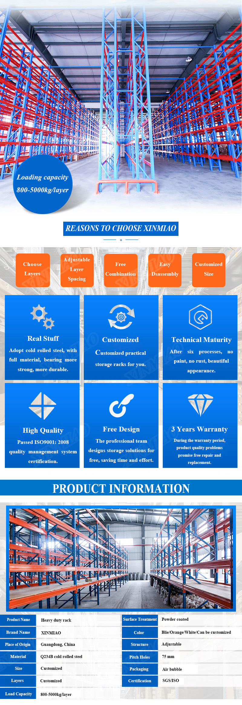 Heavy Duty Storage Rack Structure Detail 1