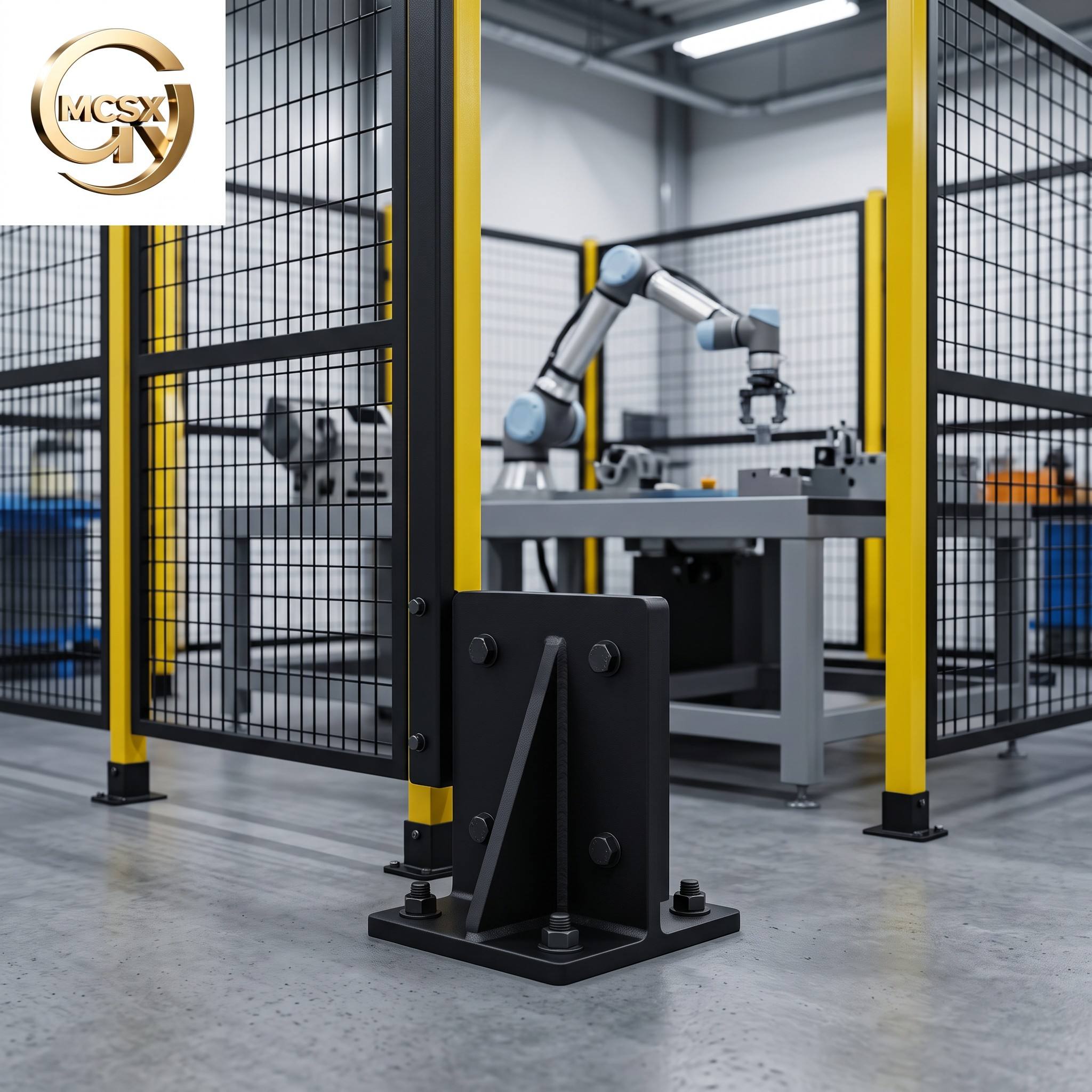 Powder-Coated Iron T-Frame Support - Custom Welded Structural Components for Industrial Shelving
